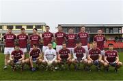 29 January 2017; The Galway team, back row, from left, Gareth Bradshaw, Cillian McDaid, Seán Armstrong, David Walsh, Fiontán Ó Curraoin, Barry McHugh, Michael Day, and Danny Cummins, with, front row, from left, Johnny Heaney, Paul Conroy, Rory Lavelle, Gary O'Donnell, Thomas Flynn, Declan Kyne and Luke Burke before the Connacht FBD League Final match between Roscommon and Galway at Kiltoom in Co Roscommon. Photo by Stephen McCarthy/Sportsfile