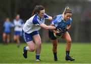 29 January 2017; Rebecca McDonnell of Dublin in action against Lianne Ward of Monaghan during the Lidl Ladies Football National League Round 1 match between Dublin and Monaghan at Naomh Mearnóg in Portmarnock, Co Dublin. Photo by David Fitzgerald/Sportsfile