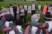 26 January 2017; Cork Institute of Technology selector Paul Holland gives a team talk ahead of the Independent.ie HE Sigerson Cup Preliminary Round match between Garda College and Cork Institute of Technology at Templemore in Co. Tipperary. Photo by Sam Barnes/Sportsfile