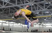29 January 2017; Ben Donovan of Abbey Striders A.C., Co Cork, competing in the Junior Men's High Jump, during the Irish Life Health National Junior & U23 Indoor Championships at AIT International Arena in Athlone, Co Westmeath. Photo by Sam Barnes/Sportsfile