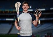 30 January 2017; AIB present Con O'Callaghan from Cuala with the 2016 AIB Leinster Club Hurler of the Year award as voted for by the Irish sports media. Sponsor to both the GAA and Camogie Club Championships, AIB honoured eleven club players from camogie, football and hurling at the annual AIB Provincial Club Player Awards in Croke Park. For exclusive content and behind the scenes action from the Club Championships follow AIB GAA on Twitter and Instagram @AIB_GAA and facebook.com/AIBGAA. Photo by Stephen McCarthy/Sportsfile
