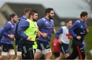 30 January 2017; Munster players including Duncan Casey and Peter McCabe during squad training at the University of Limerick in Limerick. Photo by Diarmuid Greene/Sportsfile