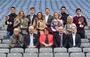 30 January 2017; AIB, sponsor to both the GAA and Camogie Club Championships, today honoured eleven club players from camogie, football and hurling at the AIB Provincial Club Player of the Year awards as voted for by the Irish sports media. Pictured are, front row, from left, Maol Muire Tynan, Head of Public Affairs, AIB, Aogán Ó Fearghail, President of the GAA, Catherine Neary, President of the Camogie Association, Denis O’Callaghan, Head of Retail Banking, AIB and Brian Keating, Group Propositions & Brands Director, AIB. Middle row, from left,  Ulster camogie player of the year Aoife Ní Chaiside from Slaughtneil, Connacht camogie player of the year Orla McGrath from Sarsfields, Munster camogie player of the year Eimear McDonnell from Burgess and Leinster camogie player of the year Shelly Farrell. Back row, from left, Leinster footballer of the year Diarmuid Connolly from St Vincent's, Leinster hurler of the year Con O'Callaghan from Cuala, Munster footballer of the year Daithí Casey from Dr Crokes, Ulster footballer of the year Chrissy McKaigue from Slaughtneil and Ulster hurler of the year Cormac O'Doherty from Slaughtneil. For exclusive content and behind the scenes action from the Club Championships follow AIB GAA on Twitter and Instagram @AIB_GAA and facebook.com/AIBGAA.Uachtarán Chumann Lúthchleas Gael Aogán Ó Fearghail Photo by Ramsey Cardy/Sportsfile