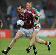 26 June 2011; Joe Bergin, Galway, in action against Richie Feeney, Mayo. Connacht GAA Football Senior Championship Semi-Final, Mayo v Galway, McHale Park, Castlebar, Co. Mayo. Picture credit: Ray Ryan / SPORTSFILE