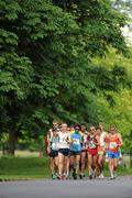 26 June 2011; A general view of the early stages of the Men's 50k race during the 18th Dublin International Grand Prix of Race Walking. Furze Road, Phoenix Park, Co. Dublin. Picture credit: Pat Murphy / SPORTSFILE