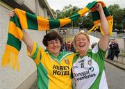 26 June 2011; Mary McElwaine, left, and Maraid Brown, both from Convoy, Co. Donegal, at the match. Ulster GAA Football Senior Championship Semi-Final, Tyrone v Donegal, St Tiernach's Park, Clones, Co. Monaghan. Picture credit: Oliver McVeigh / SPORTSFILE