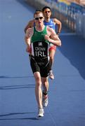 26 June 2011; Ireland's Tadhg Cronin, from Goatstown, Dublin, on his way to 12th position in the 25-29 Male Age Group Olympic Distance event, with a time of 2:11:30. 2011 Pontevedra ETU Triathlon European Championships - Age Group Olympic Distance, Pontevedra, Spain. Picture credit: Stephen McCarthy / SPORTSFILE
