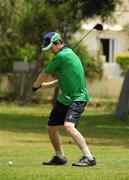 27 June 2011; Team Ireland's Gary Fleming, Monkstown, Co. Cork, on the tee box at the 18th hole during the qualifying rounds at the Glyfada Golf Course. 2011 Special Olympics World Summer Games, Athens, Greece. Picture credit: Ray McManus / SPORTSFILE