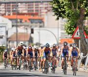 25 June 2011; A general view of the riders during the Elite Women's race. 2011 Pontevedra ETU Triathlon European Championships - Elite Women, Pontevedra, Spain. Picture credit: Stephen McCarthy / SPORTSFILE