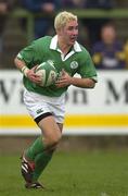 2 February 2002; Paddy Wallace of Ireland A during the &quot;A&quot; Rugby International match between Ireland A and Wales A at Musgrave Park in Cork. Photo by Brendan Moran/Sportsfile