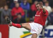 2 February 2002; Leigh Jarvis of Wales A during the &quot;A&quot; Rugby International match between Ireland A and Wales A at Musgrave Park in Cork. Photo by Brendan Moran/Sportsfile