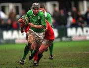 2 February 2002; Conrad O'Sullivan of Ireland during the U21 International match between Ireland and Wales at Donnybrook Stadium in Dublin. Photo by Brian Lawless/Sportsfile