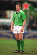 2 February 2002; Conor McPhillips of Ireland during the U21 International match between Ireland and Wales at Donnybrook Stadium in Dublin. Photo by Matt Browne/Sportsfile
