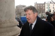 8 February 2002; Ollie Byrne, Chief Executive, Shelbourne, arrives at the High Court in Dublin as Shelbourne Take Legal Action Against FAI Over Paul Marney Affair. Photo by David Maher/Sportsfile