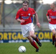 27 January 2002; Owen Heary of Shelbourne during the eircom League Premier Division match between Dundalk and Shelbourne at Oriel Park in Dundalk, Louth. Photo by David Maher/Sportsfile