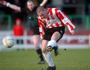 20 January 2002; Tommy McCallion of Derry City during the FAI Carlsberg Cup match between Derry City and St Kevin's Boys at The Brandywell Stadium in Derry.