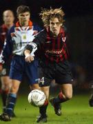 28 January 2002; Kevin Hunt of Bohemians during the eircom League Premier Division match between Bohemians and UCD at Dalymount Park in Dublin. Photo by David Maher/Sportsfile