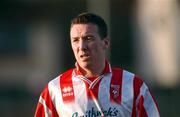20 January 2002; Liam Coyle of Derry City during the FAI Carlsberg Cup match between Derry City and St Kevin's Boys at The Brandywell Stadium in Derry.