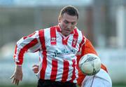 20 January 2002; Liam Coyle of Derry City during the FAI Carlsberg Cup match between Derry City and St Kevin's Boys at The Brandywell Stadium in Derry.