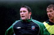 11 February 2002; Robbie Keane during a Republic of Ireland Squad Training Session at Fran Cooke Park in Dublin. Photo by David Maher/Sportsfile