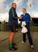 12 February 2002; Republic of Ireland manager Mick McCarthy signs an autograph for a fan after a Republic of Ireland Squad Training Session at John Hyland Park in Baldonnell, Dublin. Photo by Damien Eagers/Sportsfile