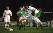 13 February 2002; Egor Titov of Russia, in action against Damien Duff of Republic of Ireland during the International Friendly match between Republic of Ireland and Russia at Lansdowne Road in Dublin. Photo by David Maher/Sportsfile