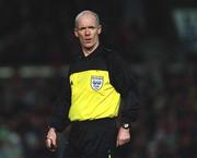 13 February 2002; Referee Dermot Gallagher during the International Friendly match between Republic of Ireland and Russia at Lansdowne Road in Dublin. Photo by David Maher/Sportsfile