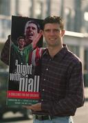 14 February 2002; Republic of Ireland international Niall Quinn pictured ahead of a press conference at the Gresham Hotel in Dublin. The press conference was to announce the details of his forthcoming testamonial match between the Republic of Ireland and Sunderland AFC, which will take place at the Stadium of Light, in Sunderland, England. Photo by Ray McManus/Sportsfile