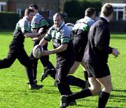15 February 2002; Peter Clohessy, centre, during an Ireland Rugby Squad Training Session at Teddington in London, England. Photo by Sportsfile