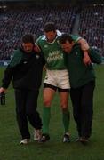 16 February 2002; Geordan Murphy of Ireland leaves the pitch after picking up an injury during the Lloyds TSB Six Nations Championship match between England and Ireland at Twickenham Stadium in London, England. Photo by Matt Browne/Sportsfile