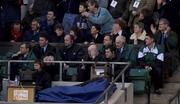 16 February 2002; The Ireland management look on as England score their second try during the Lloyds TSB Six Nations Championship match between England and Ireland at Twickenham Stadium in London, England. Photo by Brendan Moran/Sportsfile