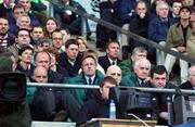16 February 2002; Irish management watch the final moments of the Lloyds TSB Six Nations Championship match between England and Ireland at Twickenham Stadium in London, England. Photo by Matt Browne/Sportsfile