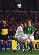 13 February 2002; Roy Keane of Republic of Ireland in action against Egor Titov of Russia during the International Friendly match between Republic of Ireland and Russia at Lansdowne Road in Dublin. Photo by David Maher/Sportsfile