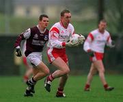 10 February 2002; Gerard Cavlan of Tyrone in action against Declan Meehan of Galway during the Allianz National Football League Division 1A Round 1 match between Galway and Tyrone at Duggan Park in Ballinasloe, Galway. Photo by Damien Eagers/Sportsfile