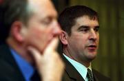 19 February 2002; Meath hurling manager Michael Duignan in attendance at the launch of the Allianz National Hurling League, which starts this weekend. The launch took place at the Berkeley Court Hotel in Dublin. Photo by Brendan Moran/Sportsfile