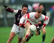 10 February 2002; Brian McGuckian of Tyrone in action against Michael Colleran of Galway during the Allianz National Football League Division 1A Round 1 match between Galway and Tyrone at Duggan Park in Ballinasloe, Galway. Photo by Damien Eagers/Sportsfile