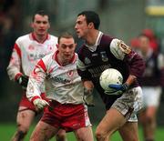 10 February 2002; Joe Bergin of Galway in action against Gerard Cavlan of Tyrone during the Allianz National Football League Division 1A Round 1 match between Galway and Tyrone at Duggan Park in Ballinasloe, Galway. Photo by Damien Eagers/Sportsfile