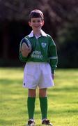 22 February 2002; Murrough Muranaghan is announced as Ireland rugby mascot for the forthcoming Lloyds TSB 6 Nations match between Ireland and Scotland on 2 March 2002 in Dublin. Photo by Damien Eagers/Sportsfile