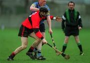 19 February 2002; Richard Flannery of UCC in action against Sean O'Neill of UCD during the Fitzgibbon Cup Final Replay match between UCD and UCC at McDonagh Park in Nenagh, Tipperary. Photo by Photo by Matt Browne/Sportsfile