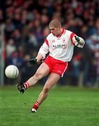 17 February 2002; Kevin Hughes of Tyrone during the Allianz National Football League Division 1A Round 2 match between Tyrone and Dublin at O'Neill Park in Dungannon, Tyrone. Photo by Brendan Moran/Sportsfile
