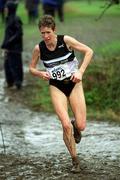 24 February 2002; Anne Keenan Buckley, North Laois AC, competing in the Senior Women's race during the Inter Club Cross Country Championships of Ireland at ALSAA Complex in  Dublin. Athletics. Photo by Brian Lawless/Sportsfile