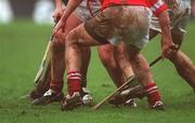 25 February 2002; A general view of the action during the Allianz National Hurling League Division 1B Round 1 match between Limerick and Cork at the Gaelic Grounds in Limerick. Photo by Brendan Moran/Sportsfile