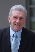 22 February 2002; Former Republic of Ireland and Leeds United player John Giles after a press conference at Citywest Hotel in Dublin, to announce details of the 1972 FA cup winning team reunion for a Gala Charity ball in aid the Baby Max Wings of Love Fund. Photo by David Maher/Sportsfile