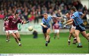 3 March 2002; Declan Darcy, Dublin, in action against Michael Ennis, left, and team-mate Paul Conway, Westmeath. Dublin v Westmeath, National Football League, Parnell Park, Dublin. Picture credit; Ray McManus / SPORTSFILE