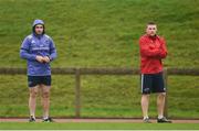 30 January 2017; James Cronin and Andrew Conway of Munster look on during squad training at the University of Limerick in Limerick. Photo by Diarmuid Greene/Sportsfile