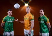 30 January 2017; Meath footballers, from left, Donal Keoghan, Paddy O'Rourke  and Graham Reilly in attendance at the launch of The 2017 Meath GAA Jersey sponsored by Devenish Nutrition at Meath GAA Centre of Excellence in Dunganny, Trim. Photo by Sam Barnes/Sportsfile