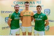 30 January 2017; Meath footballers, from left, Graham Reilly, Paddy O'Rourke and Donal Keoghan in attendance at the launch of The 2017 Meath GAA Jersey sponsored by Devenish Nutrition at Meath GAA Centre of Excellence in Dunganny, Trim. Photo by Sam Barnes/Sportsfile
