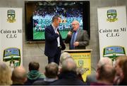 30 January 2017; Meath manager Andy McEntee left, and Brendan Cummins of Meath GAA in attendance at the launch of The 2017 Meath GAA Jersey sponsored by Devenish Nutrition at Meath GAA Centre of Excellence in Dunganny, Trim. Photo by Sam Barnes/Sportsfile