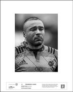 3RD PLACE - SPORTS FEATURE - 2017  REMEMBERING A LEGEND by Brendan Moran  Munster's Simon Zebo sheds a tear during a minute's silence in memory of the late Munster head coach Anthony Foley before a match the day after his funeral