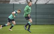 31 January 2017; Keith Earls, right, and Rory Scannell of Ireland during squad training at Carton House in Maynooth, Co Kildare. Photo by Brendan Moran/Sportsfile